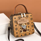 Bear Suqare Printed Crossbody Bag HB2010