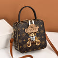Bear Suqare Printed Crossbody Bag HB2010