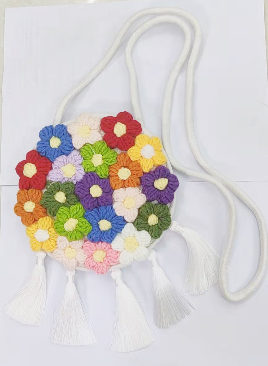 Flower Tassel Briaded Crossbody HB2032