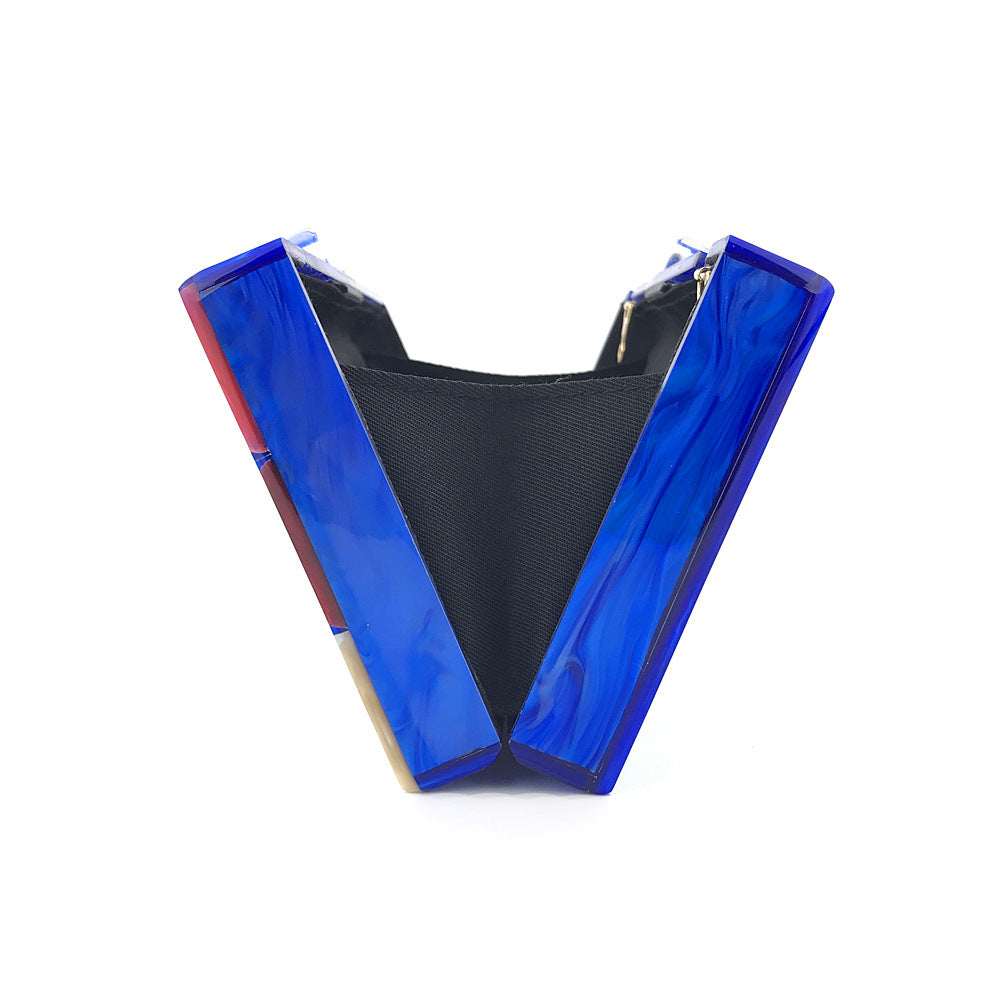 Geometric Triangle Colorful Acrylic Bag HB2041