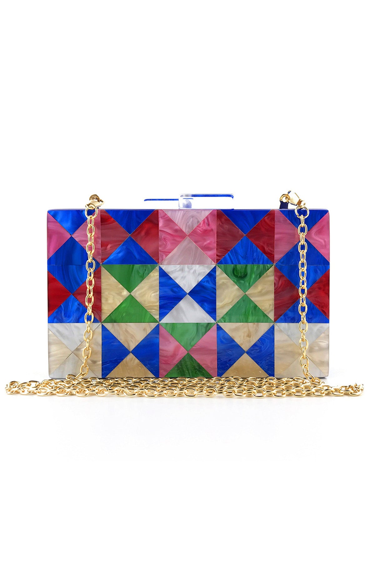 Geometric Triangle Colorful Acrylic Bag HB2041