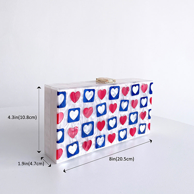Heart Acrylic Crossbody Bag HB2084