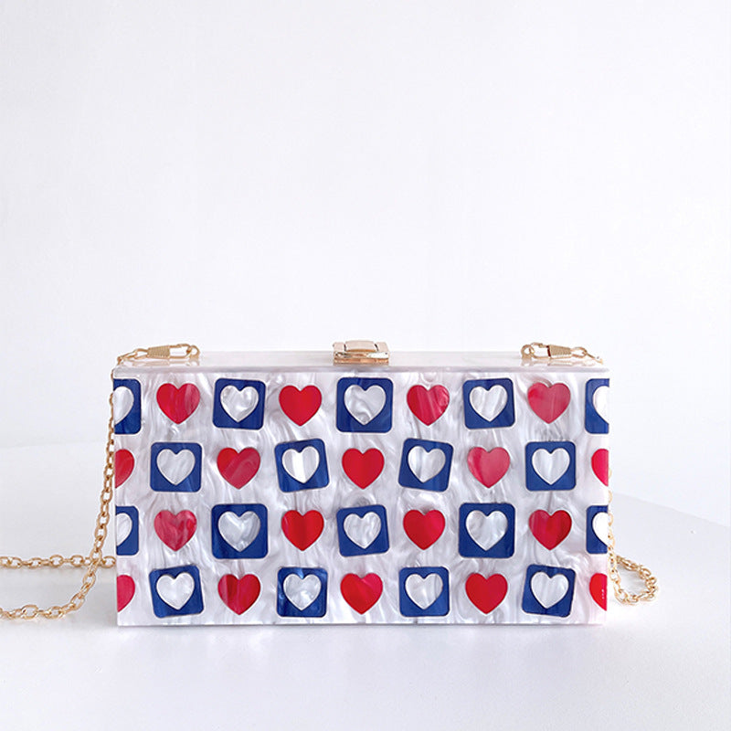 Heart Acrylic Crossbody Bag HB2084