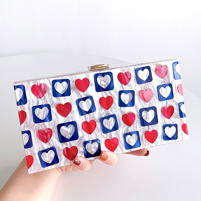 Heart Acrylic Crossbody Bag HB2084