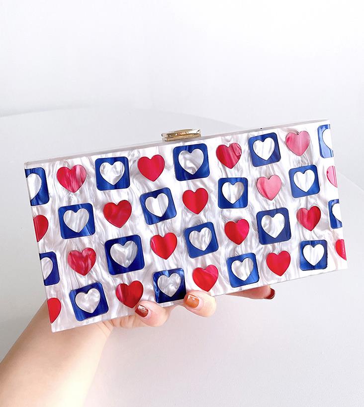 Heart Acrylic Crossbody Bag HB2084