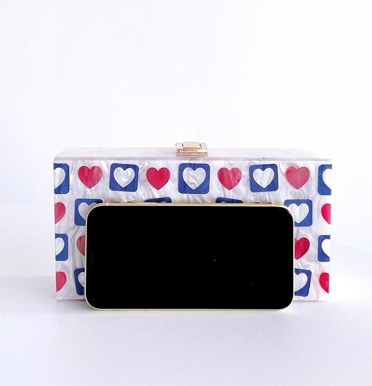 Heart Acrylic Crossbody Bag HB2084