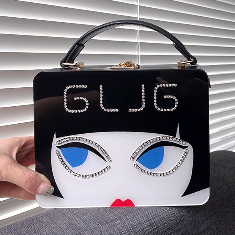 Girl Acrylic Square Clutch Bag HB2085