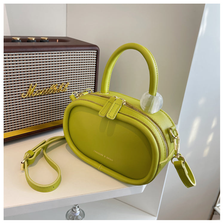 Oval Shaped Pu Leather Crossbody HB2118