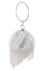 Tassel Rhinestone Pearl Ball Evening Bag HB2208