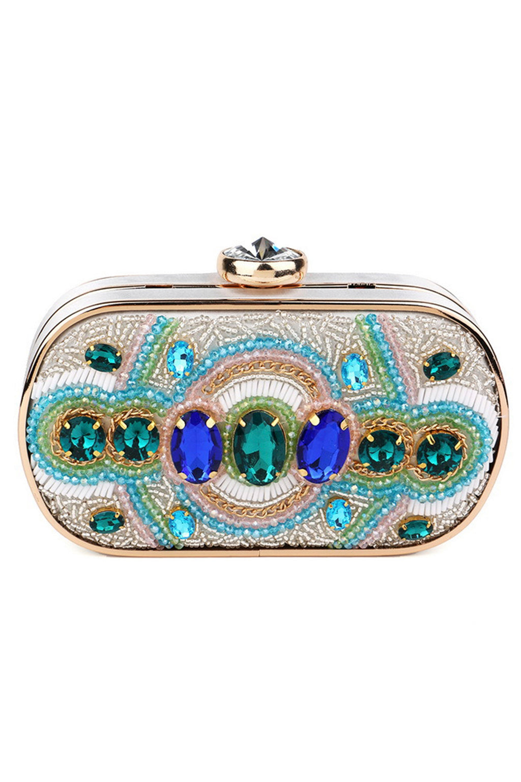 Gem Seed Bead Evenig Bag HB2213