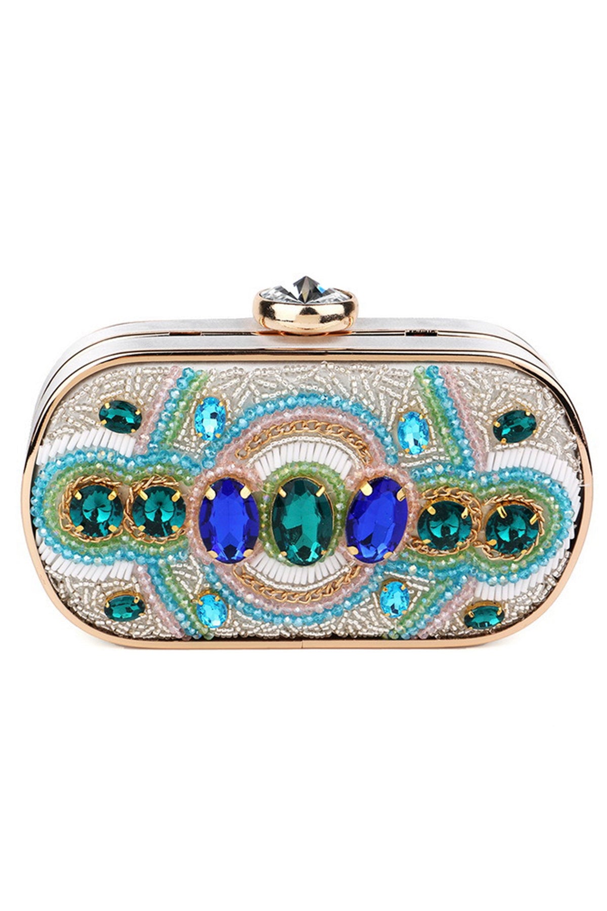 Gem Seed Bead Evenig Bag HB2213