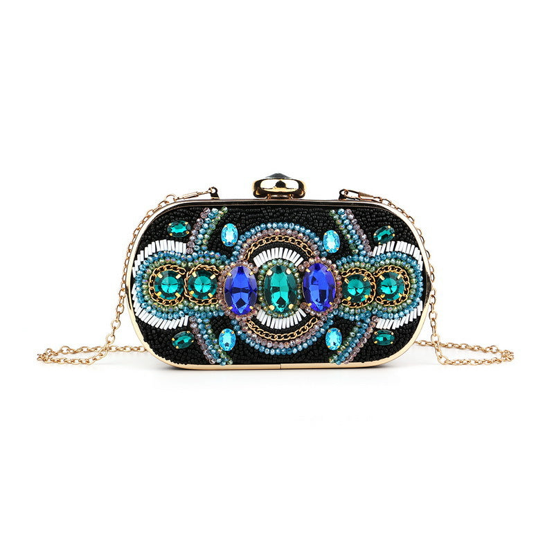 Gem Seed Bead Evenig Bag HB2213