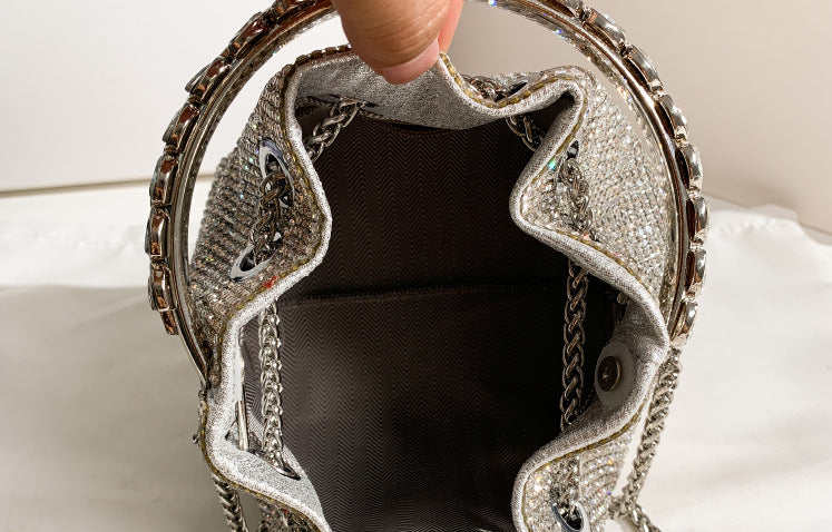 Rhinestone Bucket Crossbody HB2236