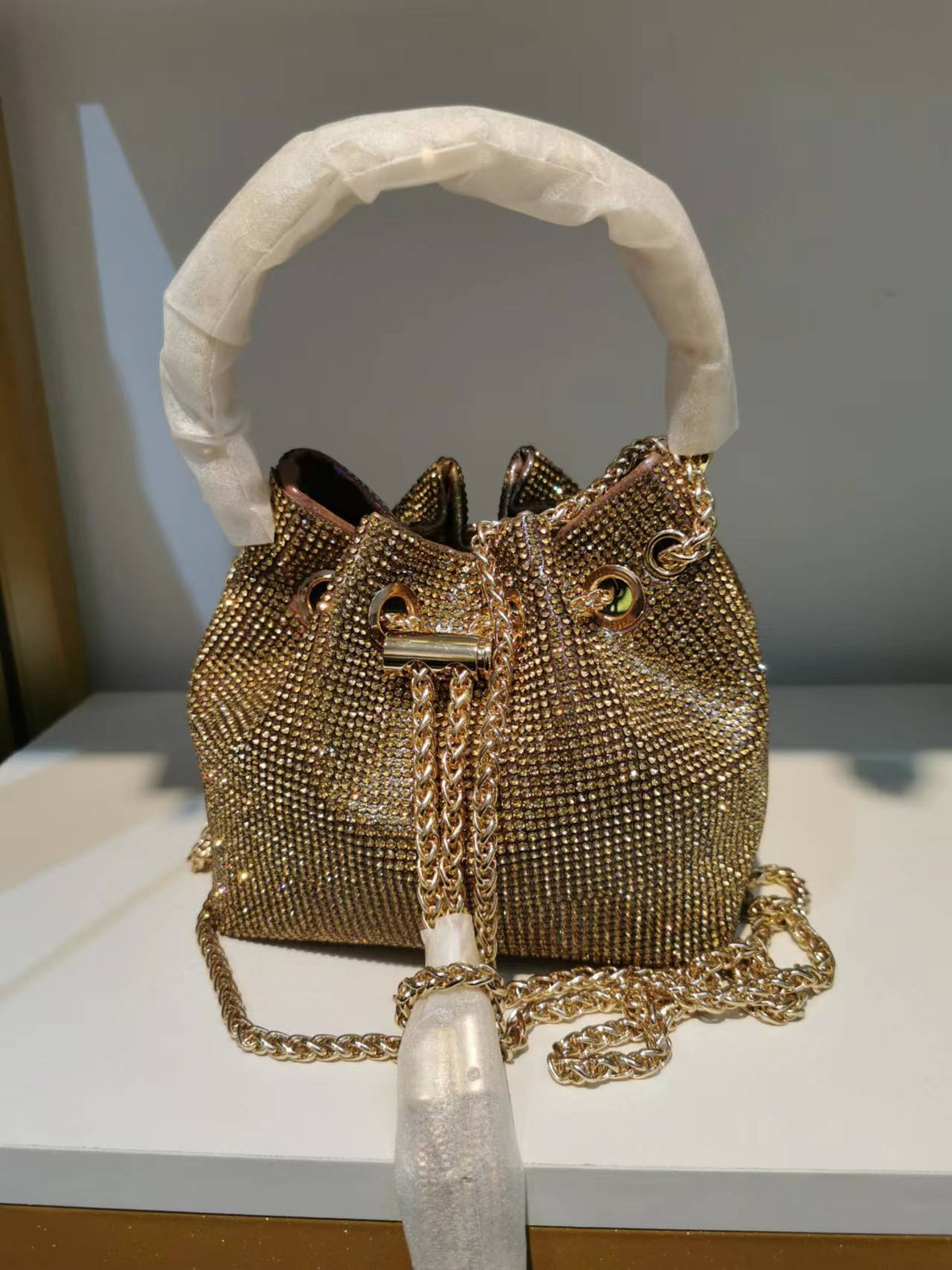 Rhinestone Bucket Crossbody HB2236