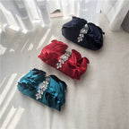 Floral Rhinestone  Satin Bag HB2246