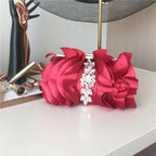 Floral Rhinestone  Satin Bag HB2246
