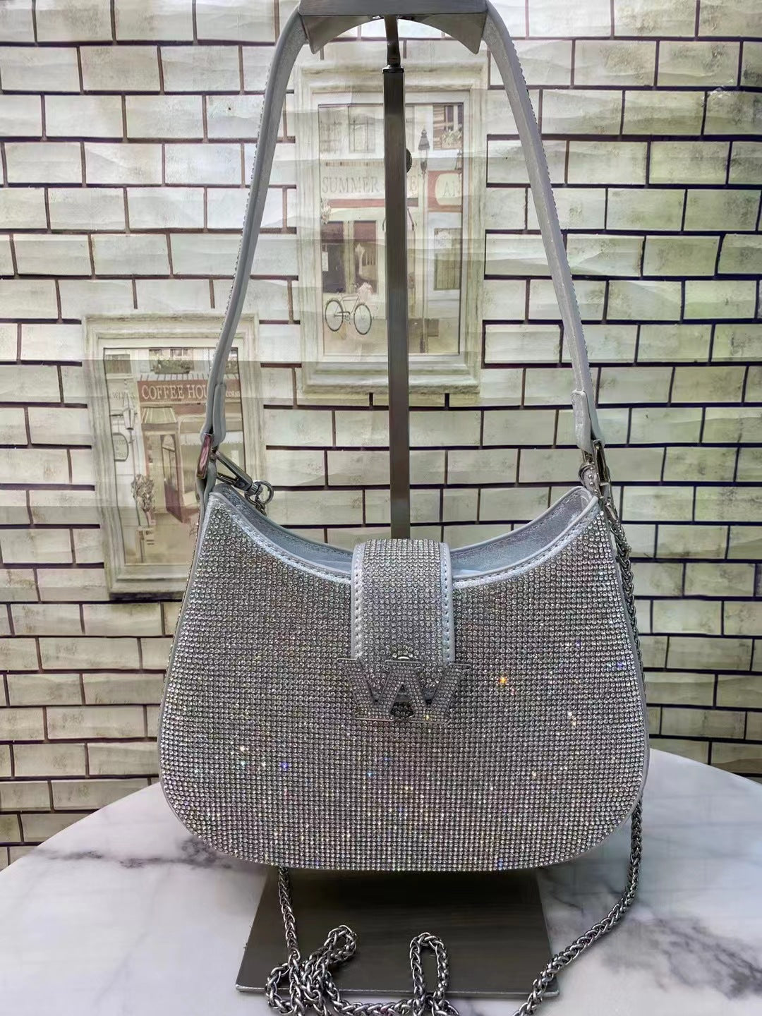 Rhinestone Underarm Bag HB2278