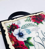Floral Printed Square Pu Leather Handbag HB2297