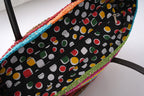 Rainbow Color Straw Tote Beach Bag HB2364