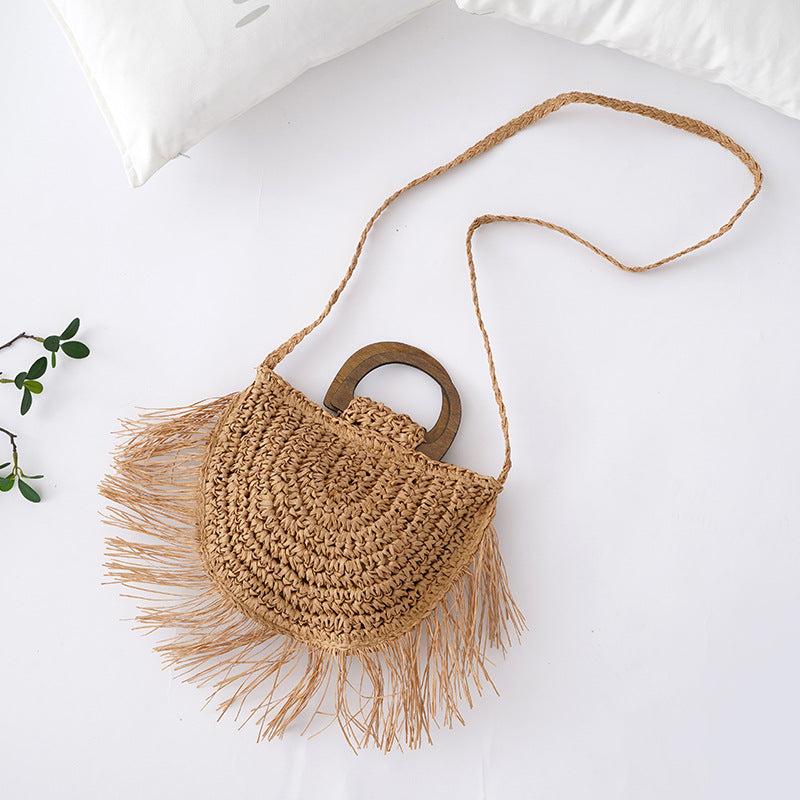 Straw Tassel Beach Bag HB2365