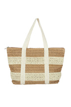 Striped Straw Tote Beach Bag HB2369
