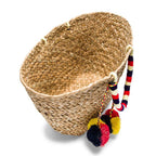 Pompom Straw Tote Beach Bag HB2370