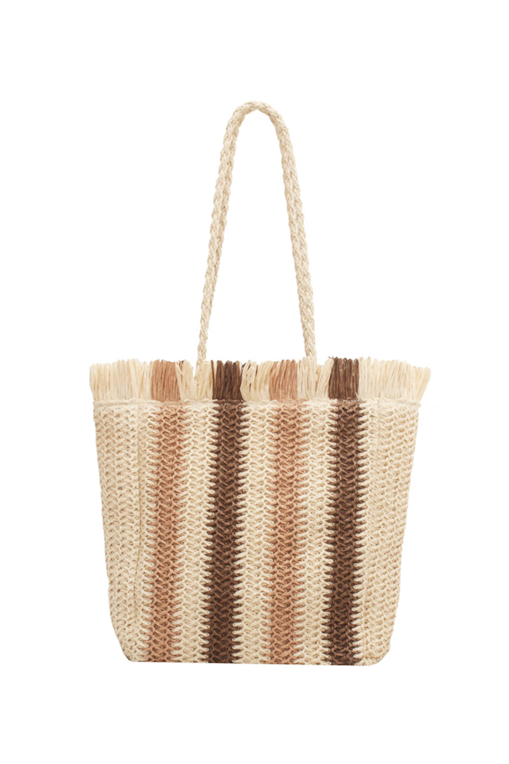 Striped Straw Tote Beach Bag HB2376