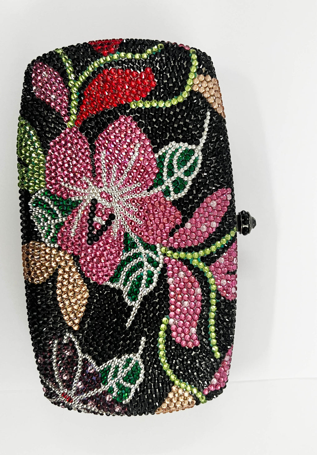 Floral Rhinestone Rectangle Evening Bag HB2406