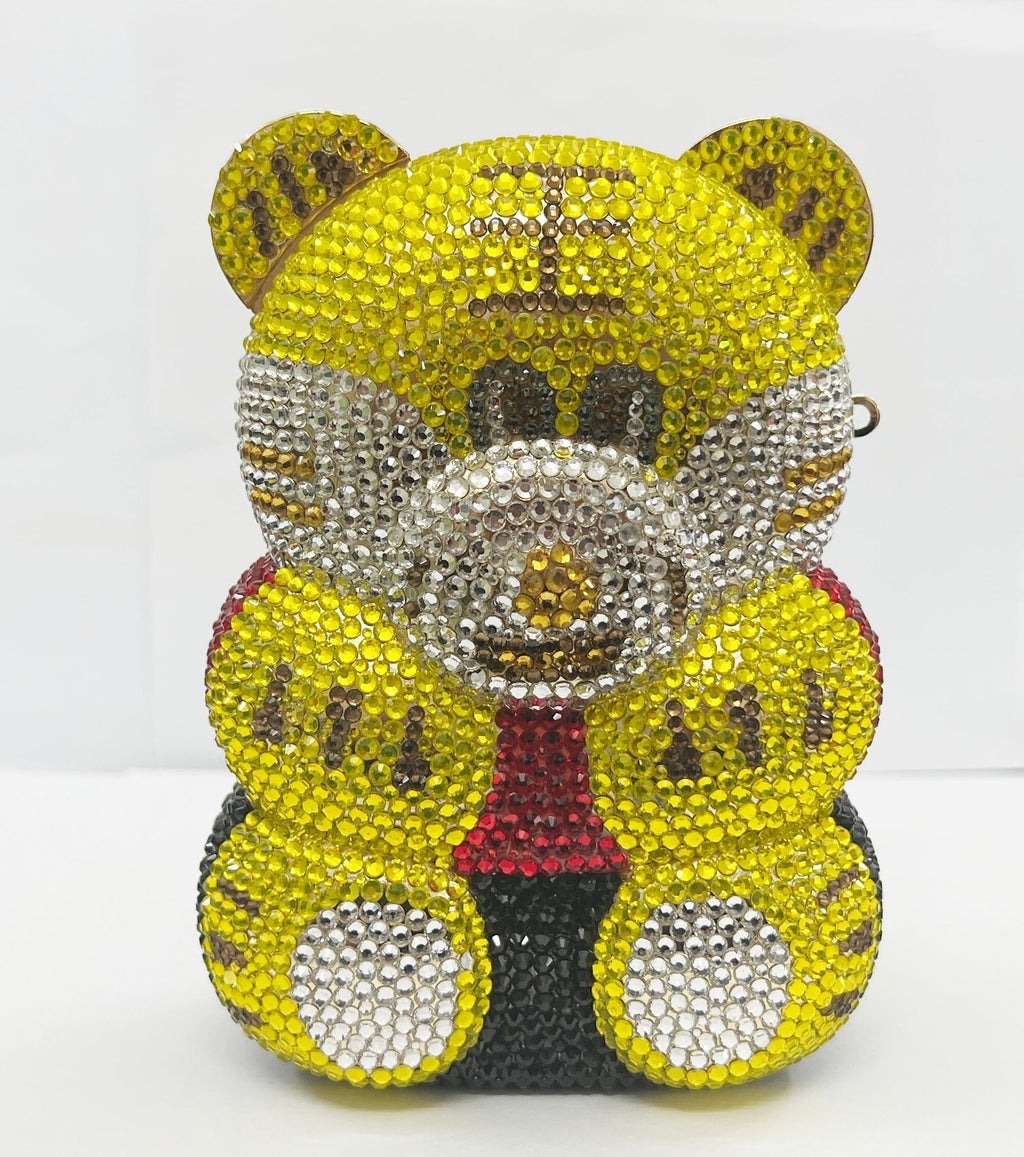 Tiger Rhinestone Evening Bag HB2414