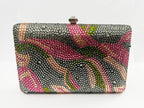 Graffiti Rhinestone Rectangle Evening Bag HB2419