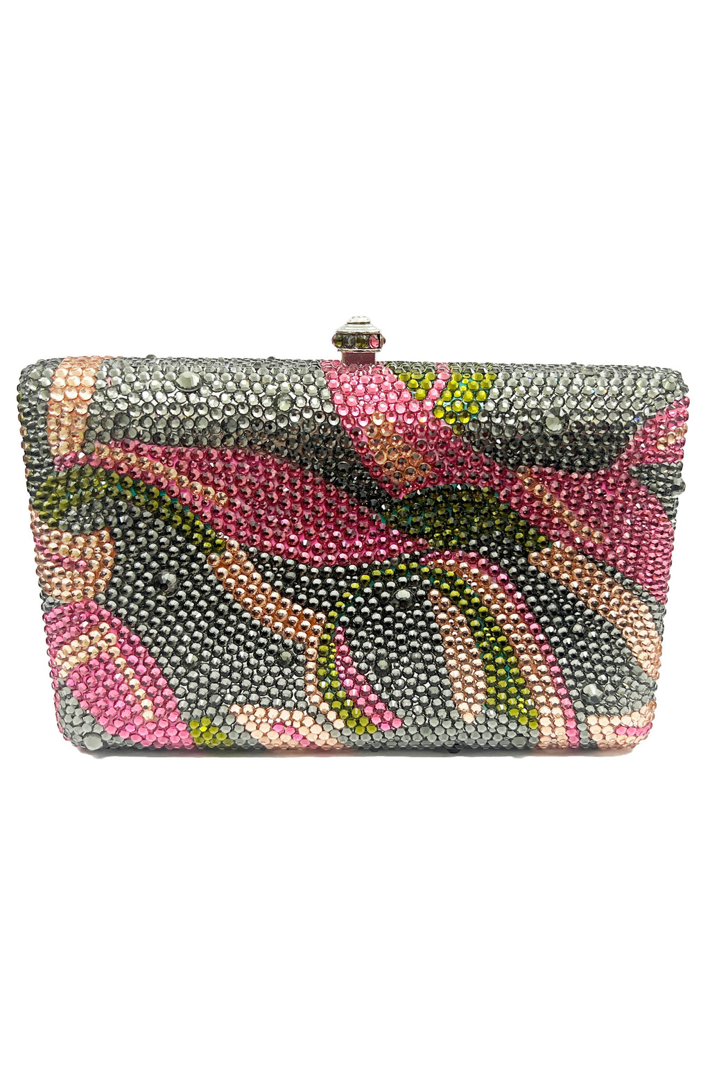 Graffiti Rhinestone Rectangle Evening Bag HB2419