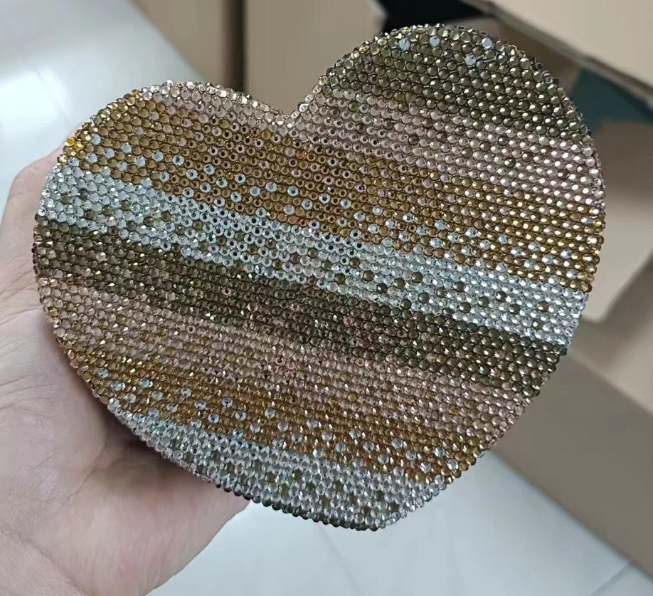 Heart Rhinestone Evening Bag HB2421