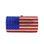 American Flag Rhinestone Evening Bag HB2425