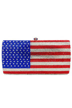 American Flag Rhinestone Evening Bag HB2425