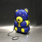 Bear Rhinestone Box Evening Bag HB2429