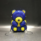 Bear Rhinestone Box Evening Bag HB2429