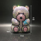 Bear Rhinestone Box Evening Bag HB2429
