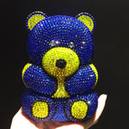 Bear Rhinestone Box Evening Bag HB2429