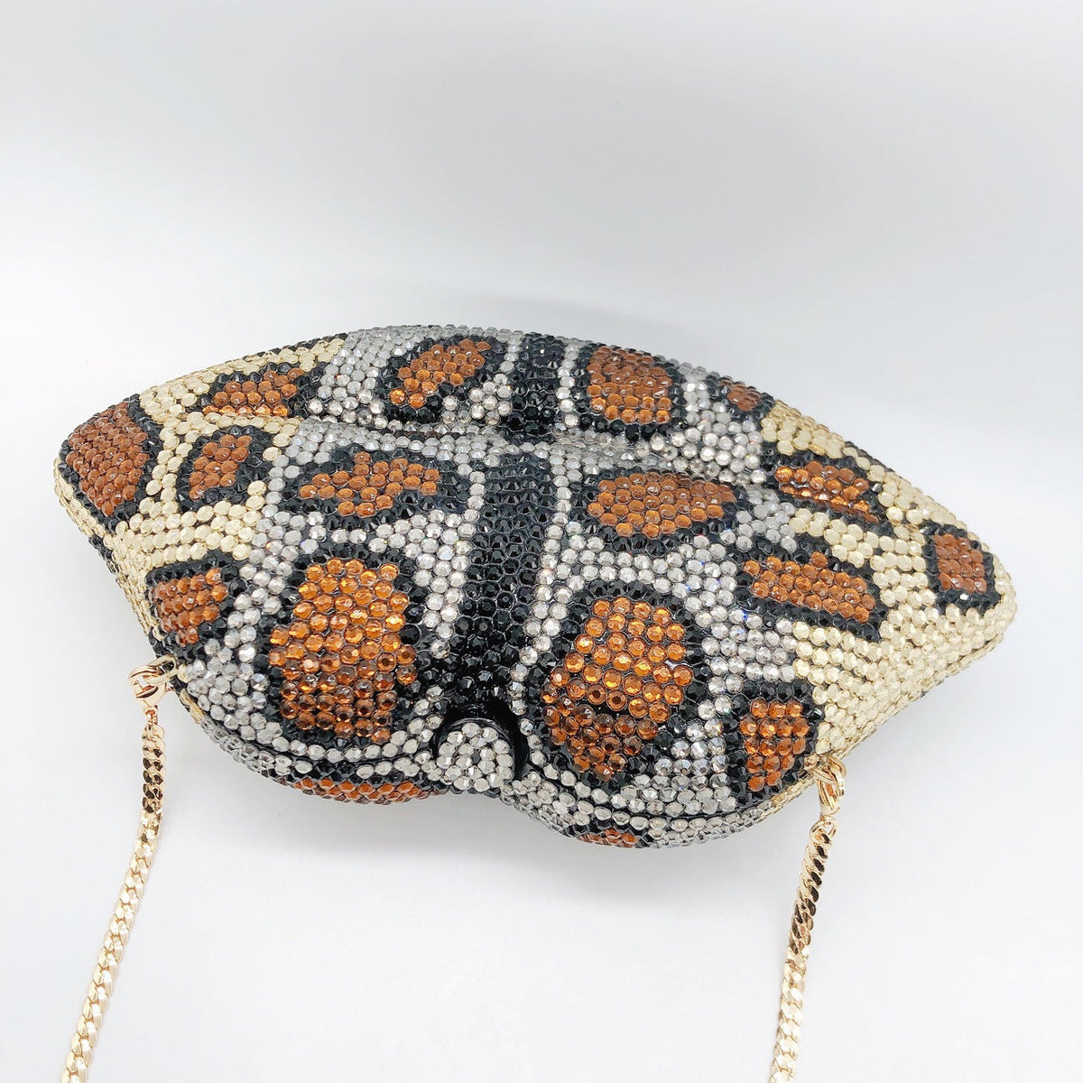 Animal Printed Rhinestone Evening Bag HB2435