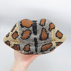 Animal Printed Rhinestone Evening Bag HB2435