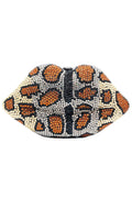 Animal Printed Rhinestone Evening Bag HB2435