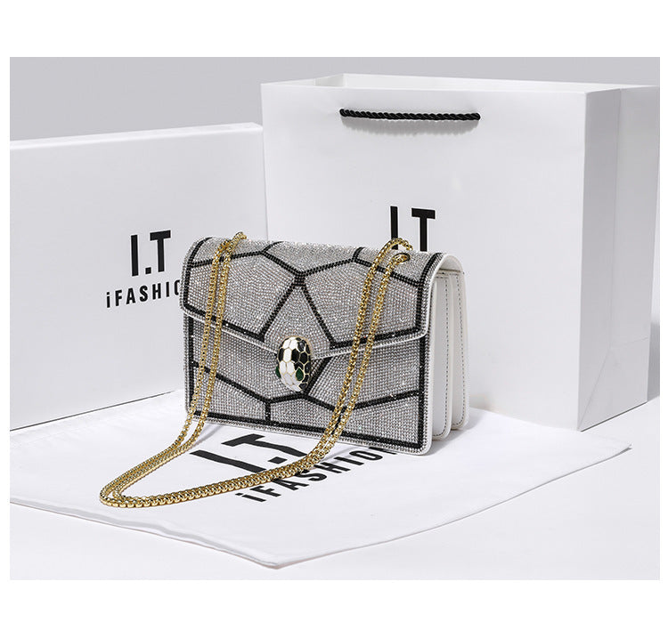 Geometry Rhinestone Crossbody HB2442