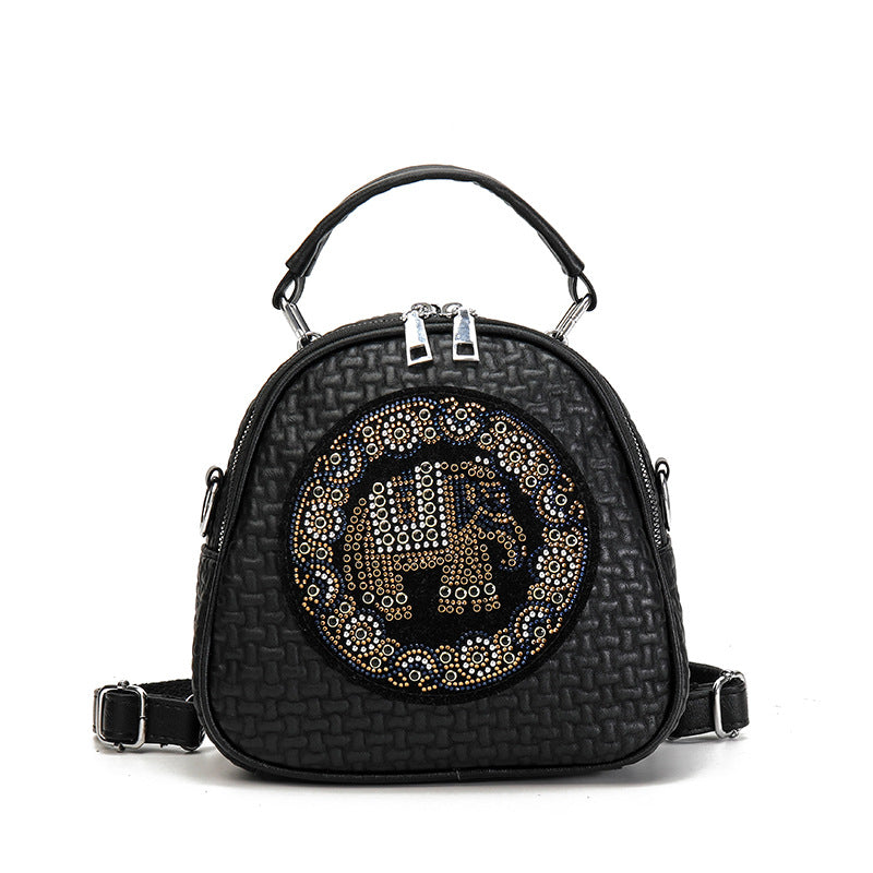 Elephant Rhinestone Pu Leather Crossbody HB2452
