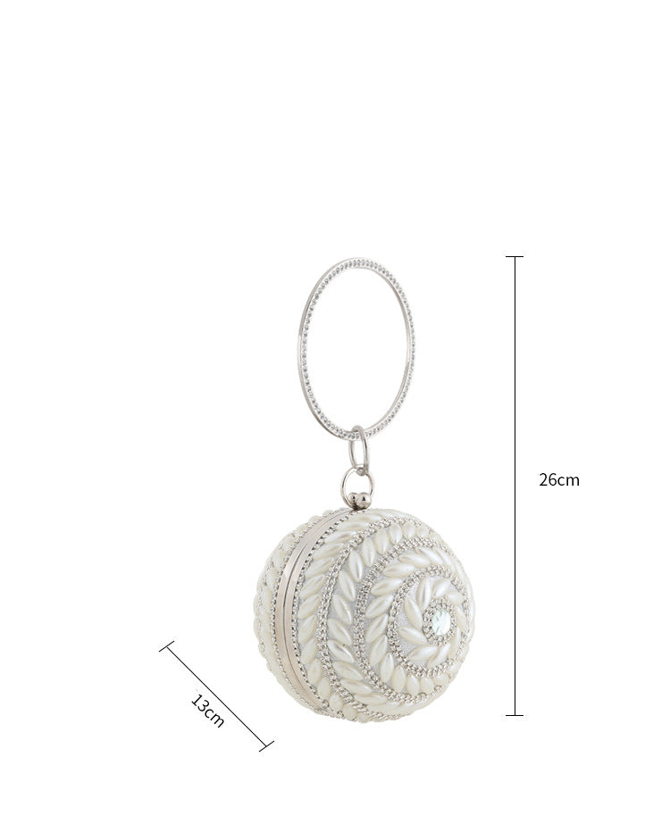 Ball Pearl Rhinestone Clutch HB2466