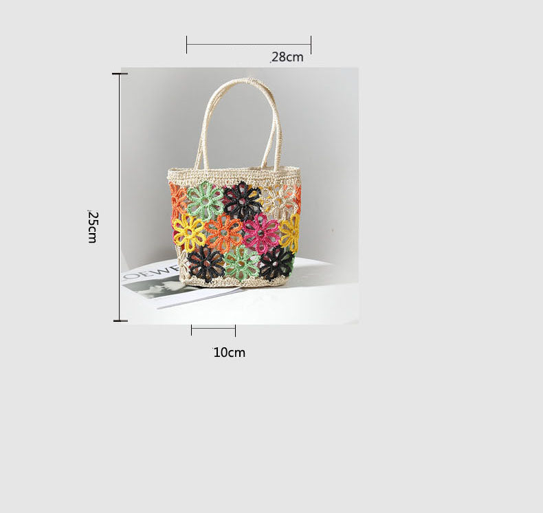 Floral Hollow Braided Tote Bag HB2485