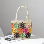 Floral Hollow Braided Tote Bag HB2485
