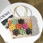 Floral Hollow Braided Tote Bag HB2485