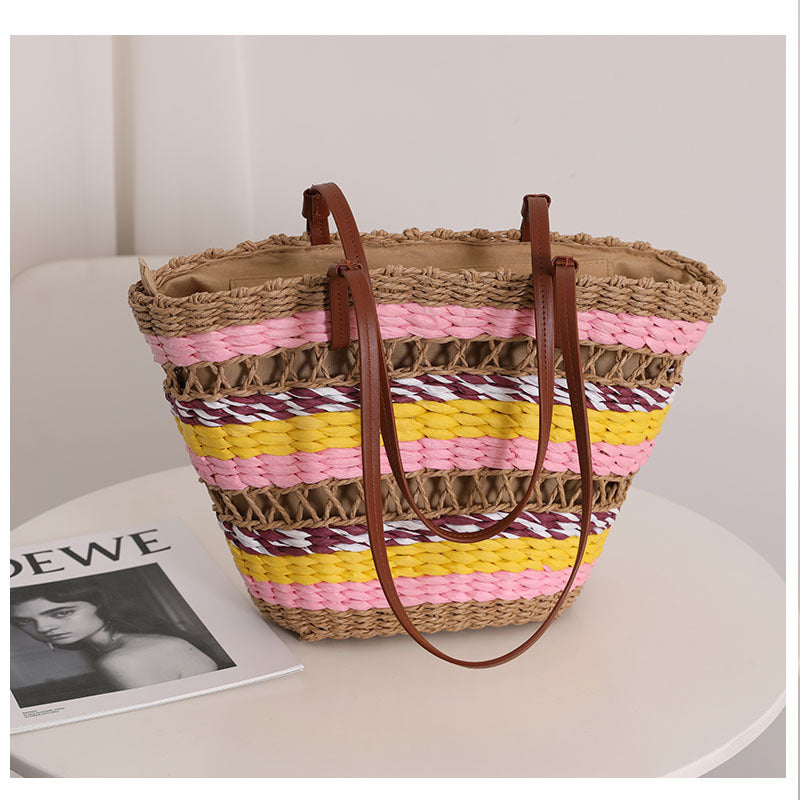 Straw Braided Tote Bag HB2487