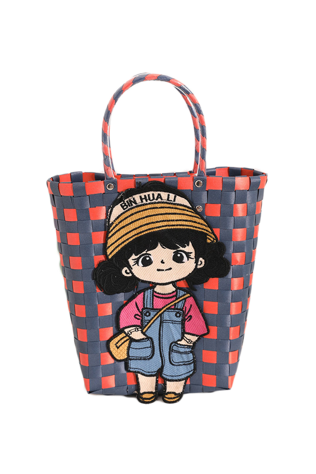 Girl Straw Braided Tote Bag HB2488