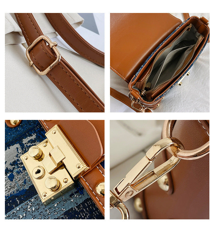 Denim PU Leather Crossbody HB2497